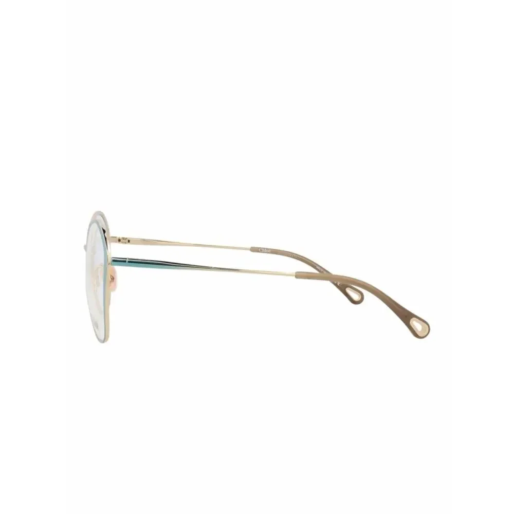 NEW!!! CHLOE Teal Rim Gold Metal Butterfly Optical Glasses CH0017O 005 Authentic